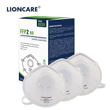LIONCARE® Respirator FFP2 Berbentuk Cangkir Dengan Katup